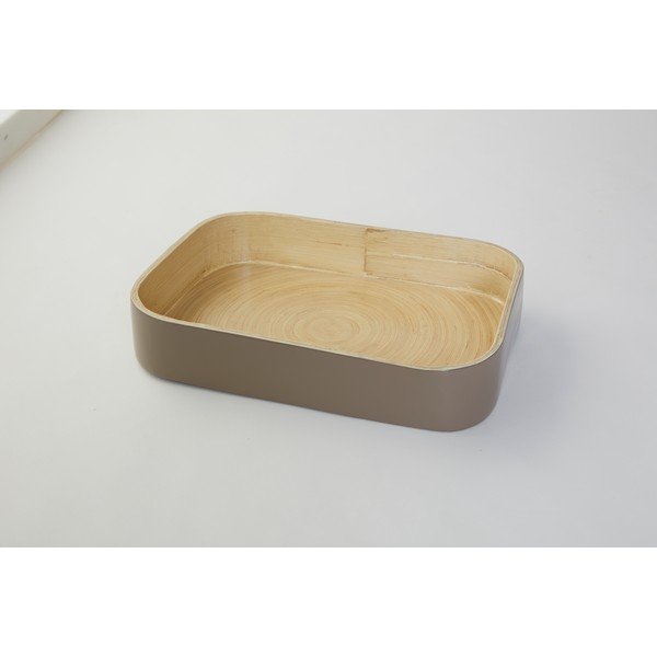 Bambusový podnos Bamboo Taupe, 31x22 cm
