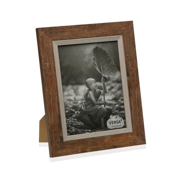 Portafoto in legno Marron, 22,5 x 27,5 cm Madera - Versa