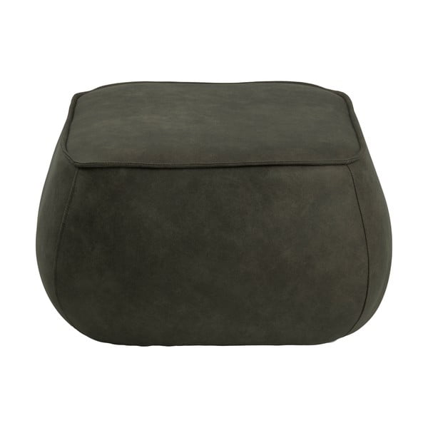 Pouf verde oliva in similpelle , 60 x 60 cm Mie - Actona