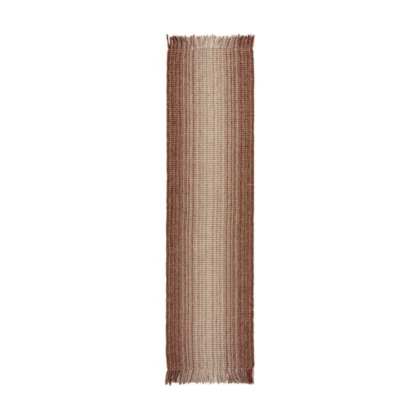 Passatoia rossa reversibile in juta tessuta a mano 60x230 cm Jute Ombre Red - Flair Rugs