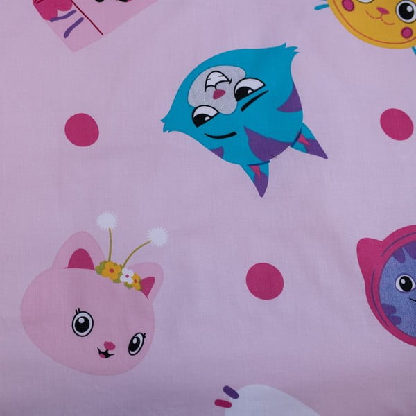 Lenzuola per culla in cotone rosa 100x135 cm Gabby's Dollhouse - Jerry Fabrics-image-4