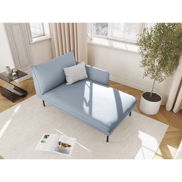 Poltrona in velluto azzurro (angolo destro) Vienna - Cosmopolitan Design-image-1