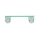Mensola a muro in acciaio verde con dettaglio in legno di quercia con 2 ganci , lunghezza 50 cm Hook - Gazzda