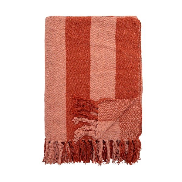 Coperta per TV rossa in cotone riciclato 160x130 cm Frello – Bloomingville