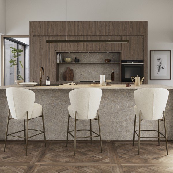 Sgabello da bar grigio chiaro (altezza della seduta 68 cm) Orbit – DAN-FORM Denmark-image-1