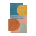 Tappeto blu in lana tessuto a mano 150x240 cm Lozenge Bright Multi – Flair Rugs