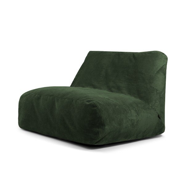 Puof a sacco verde con rivestimento in velluto a coste Sofa Tube – SLOWDOWN