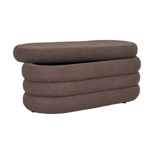 Panca marrone in tessuto bouclé Dartford - House Nordic-image-4