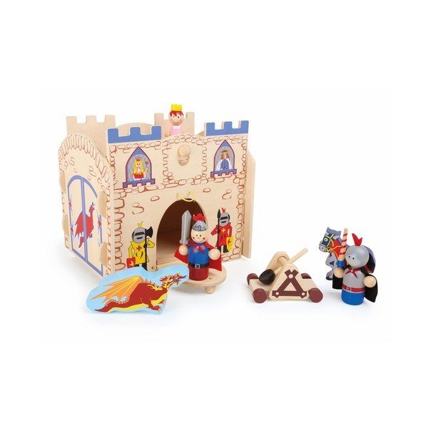 Dřevěný domeček na hraní s figurkami Legler Knights