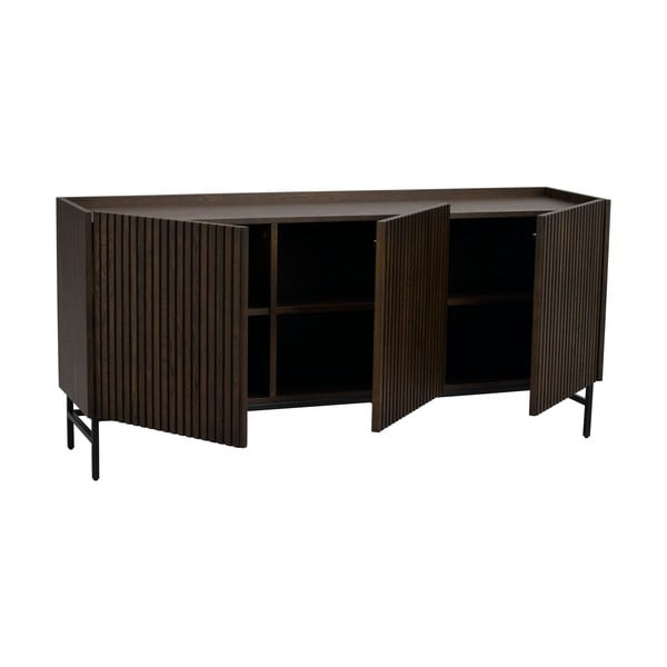 Cassettiera bassa marrone scuro in rovere 160x75 cm Halifax - Rowico-image-3