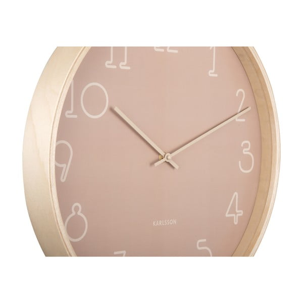 Orologio da parete rosa Sencillo, ø 40 cm - Karlsson-image-4