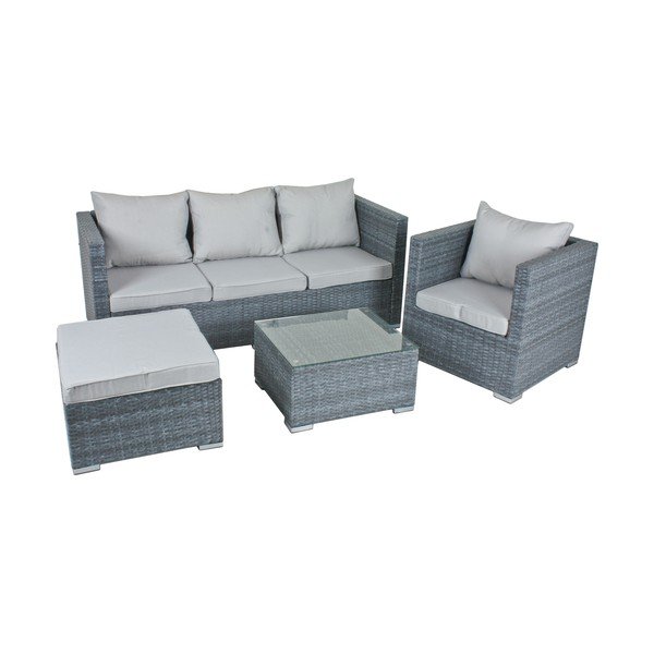 Set divano, poltrona e tavolo da giardino Baeza - Garden Pleasure-image-1