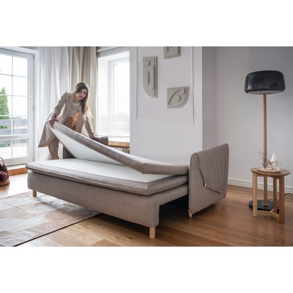 Divano letto marrone chiaro 207 cm Simon - Miuform-image-4