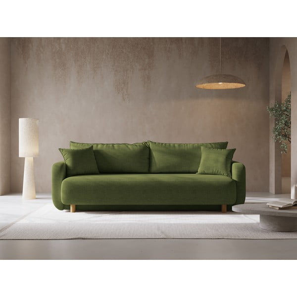 Divano verde allungabile con contenitore 231 cm Elen – Micadoni -image-1