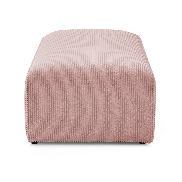 Poggiapiedi componibile rosa con rivestimento in velluto a coste Megeve – Bobochic Paris-image-3