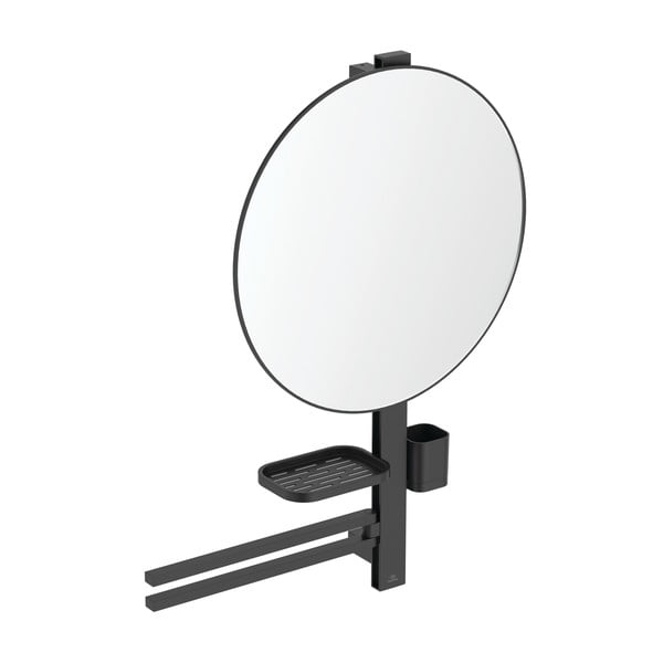 Specchio da parete con ripiano /con appendino ø 51 cm ALU+ – Ideal Standard-image-3