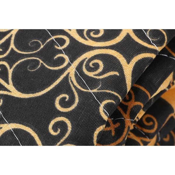 Set di copriletto trapuntato e 2 federe Eponj Home Şehri-Ala Gold, 200 x 220 cm Sehli-Ala - Mijolnir-image-1