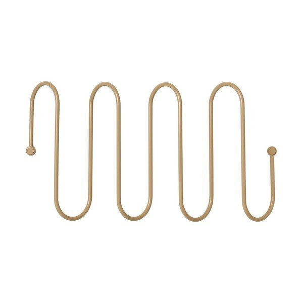 Appendiabiti da parete beige con 4 ganci Curl - Blomus