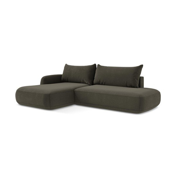 Divano angolare marrone allungabile (con penisola a sinistra/con chaise lounge) Hale – Makamii-image-1