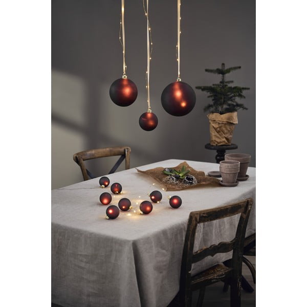 Decorazione luminosa bordeaux con motivo natalizio ø 6 cm Bliss - Star Trading-image-3