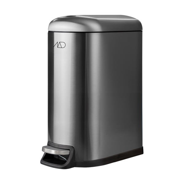 Cestino per la spazzatura in acciaio inox argentato con pedale 10 l Wather - Mette Ditmer Denmark