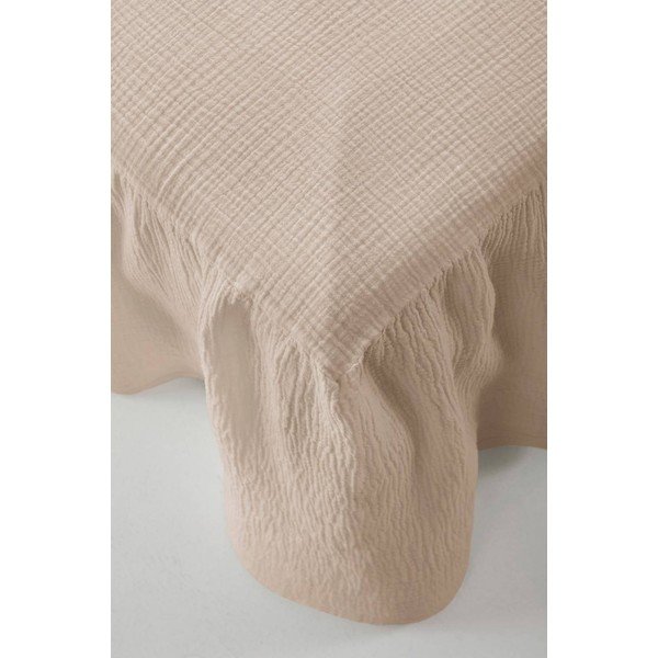Copriletto beige in mussola 160x200 cm Amilia – Jotex-image-3