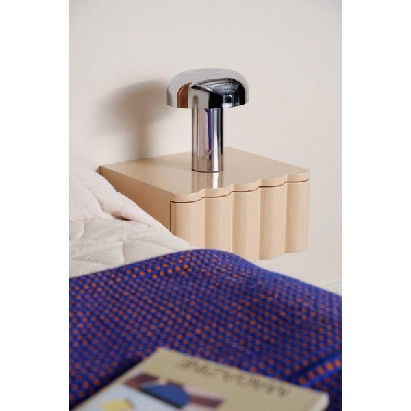 Comodino beige lucido da parete Vallmo – Jotex-image-1