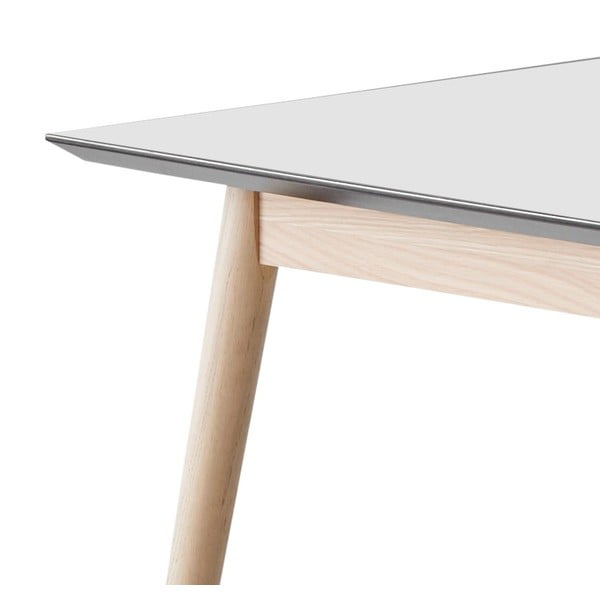 Tavolo da pranzo estensibile con piano bianco e pannello extra 90x165 cm Meza - Hammel Furniture-image-3