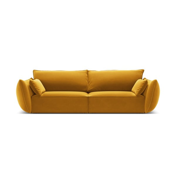Divano color senape con rivestimento in velluto 208 cm Vanda – Mazzini Sofas