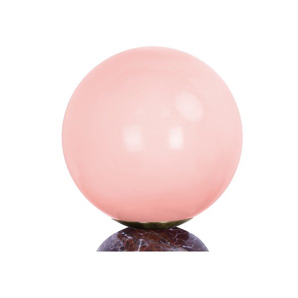Lampada da tavolo burgundy in marmo (altezza totale 20 cm) Lazio Sphere – Leitmotiv-image-4