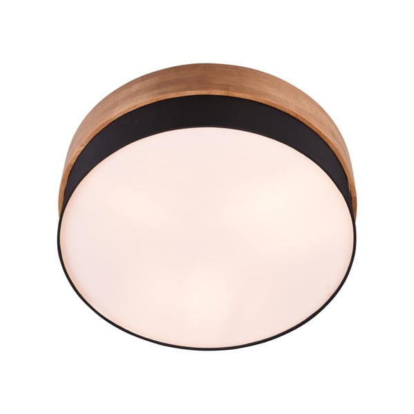 Plafoniera in colore bianco-naturale con paralume in tessuto Seasons - Trio-image-3