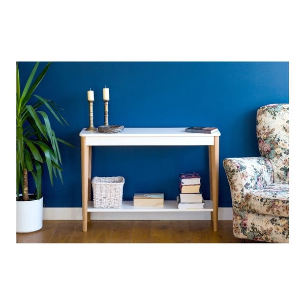 Consolle bianca , larghezza 105 cm Ashme - Ragaba-image-1