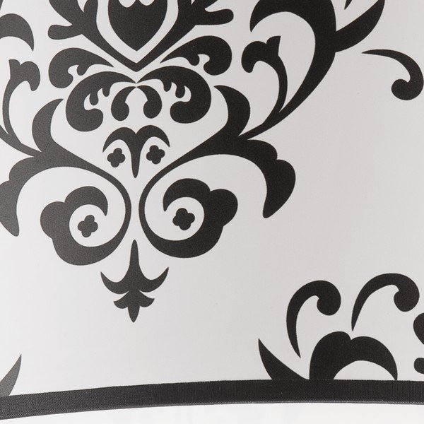 Lampada da soffitto bianca e nera con paralume in tessuto ø 35 cm Print - LAMKUR-image-4