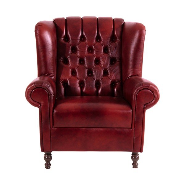 Poltrona in pelle rossa Vary - Max Winzer-image-2
