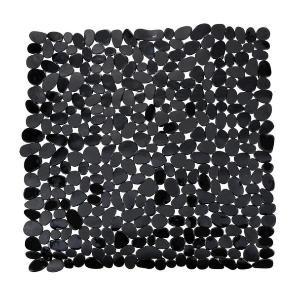 Tappeto da bagno antiscivolo nero, 54 x 54 cm Paradise - Wenko