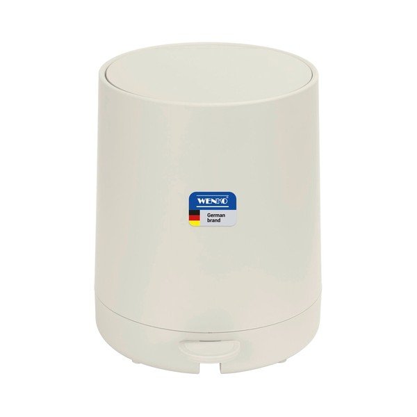 Cestino per la spazzatura color crema in plastica con pedale 5 l Fablo – Wenko-image-3