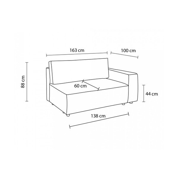 Modulo divano in velluto a coste blu scuro, angolo sinistro Nihad modular - Bobochic Paris-image-4