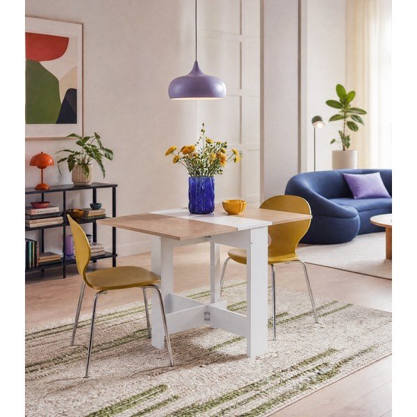 Tavolo da pranzo pieghevole con piano in rovere 76x28 cm Papillon - TemaHome-image-3