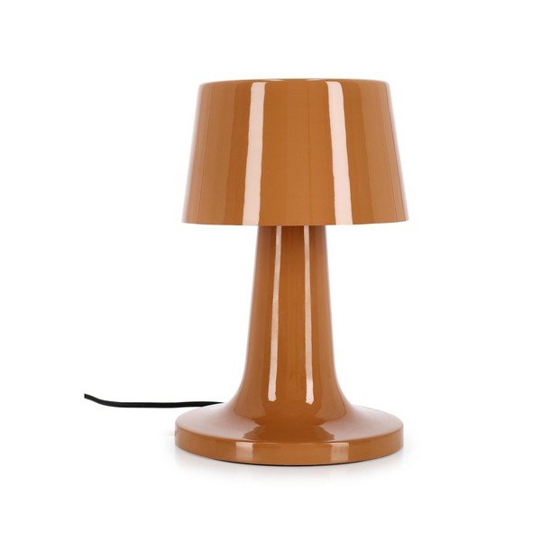 Lampada da tavolo LED arancione in metallo con paralume in metallo (altezza totale 51 cm) Turner – Bizzotto