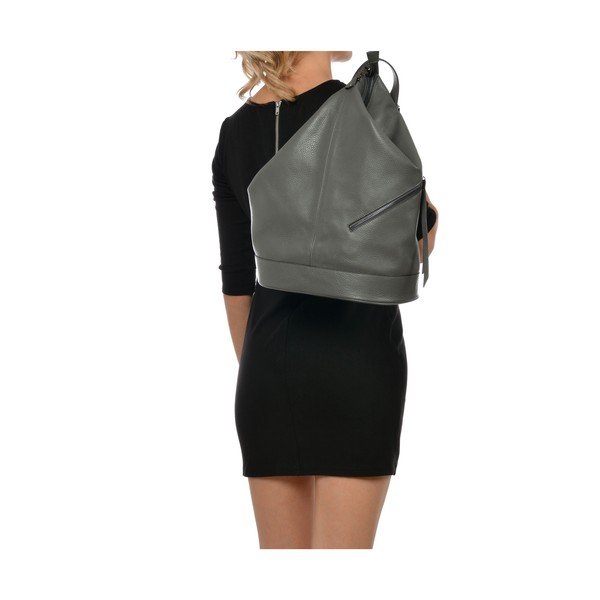 Zaino in pelle grigia Chic - Carla Ferreri-image-4