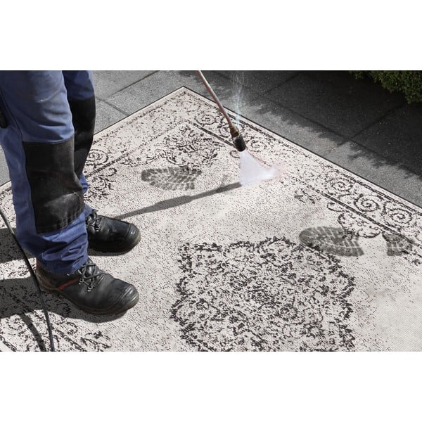 Tappeto da esterno nero e crema , 160 x 230 cm Cebu - NORTHRUGS-image-3