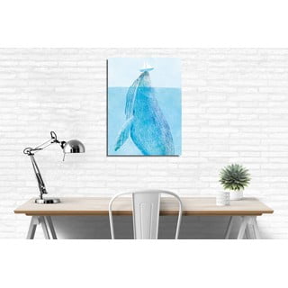 Pittura murale su tela Balena, 30 x 40 cm - Wallity