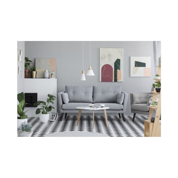 Divano 3 posti grigio chiaro Elena - Mazzini Sofas-image-1