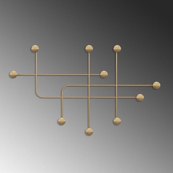 Attaccapanni da parete color oro in metallo Dama - Kalune Design-image-4