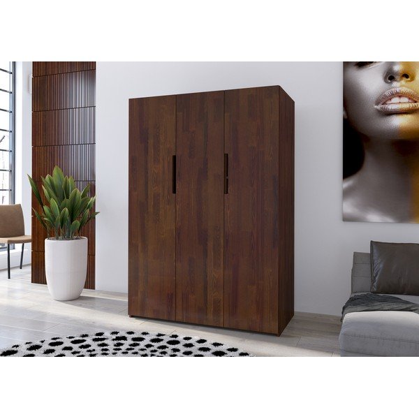 Armadio in legno di pino 128x180 cm Bergman - Skandica-image-1