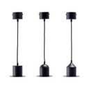 Set di 3 lampade a sospensione nere Hat - EMKO