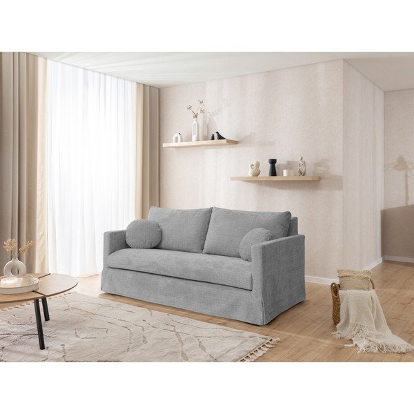 Copridivano grigio chiaro a 3 posti Paphos – Ropez-image-2