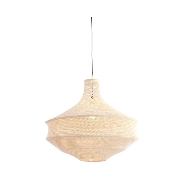 Lampadario color crema con paralume in tessuto ø 60 cm Viggo - Light & Living-image-2