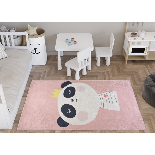 Tappeto per bambini rosa chiaro lavabile 120x180 cm Royalty Mascot – Vitaus-image-1