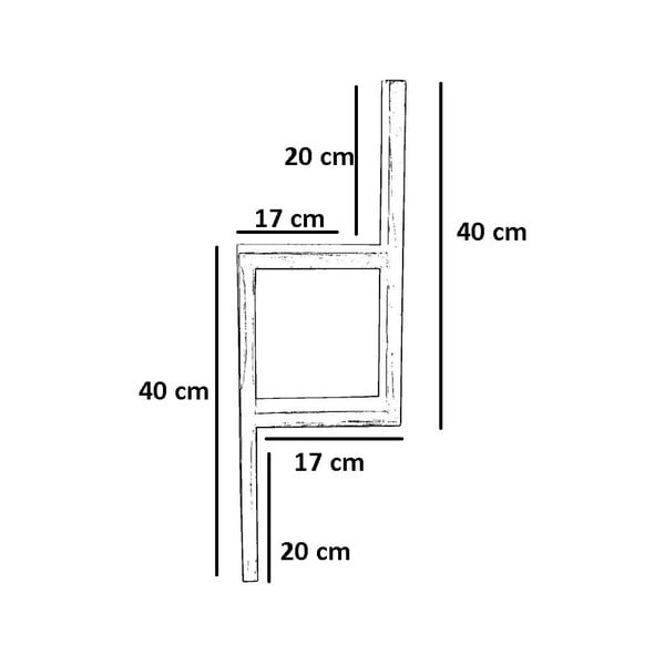 Mensola a castello in legno di abete di colore naturale 17 cm Linn - Kalune Design-image-4